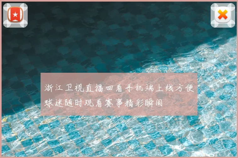 浙江卫视直播回看手机端上线方便球迷随时观看赛事精彩瞬间